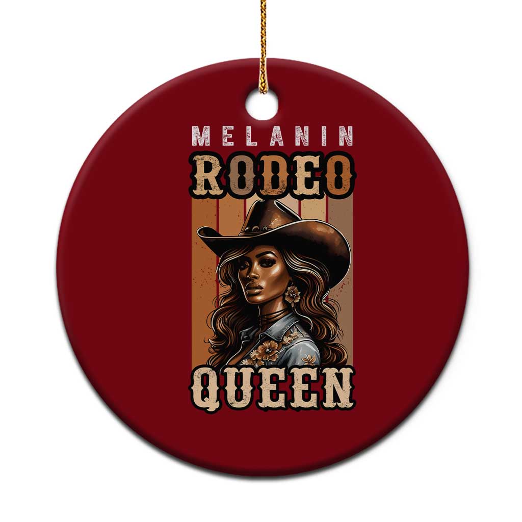 Melanin Rodeo Queen Ceramic Ornament African American Melanin Black Cowgirl