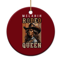 Melanin Rodeo Queen Ceramic Ornament African American Melanin Black Cowgirl