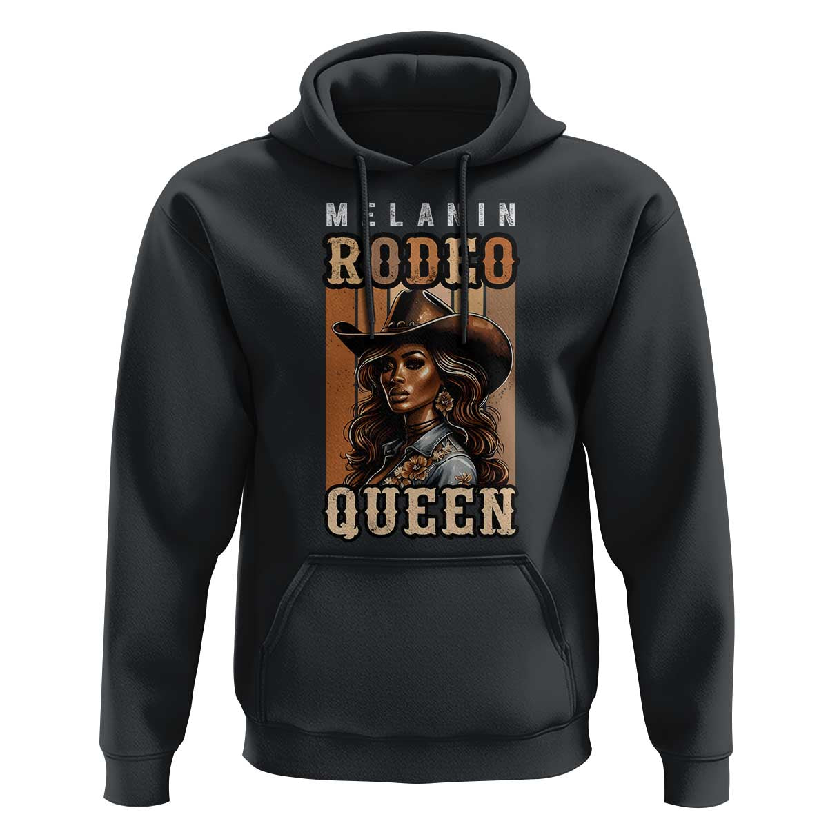 Melanin Rodeo Queen Hoodie African American Melanin Black Cowgirl
