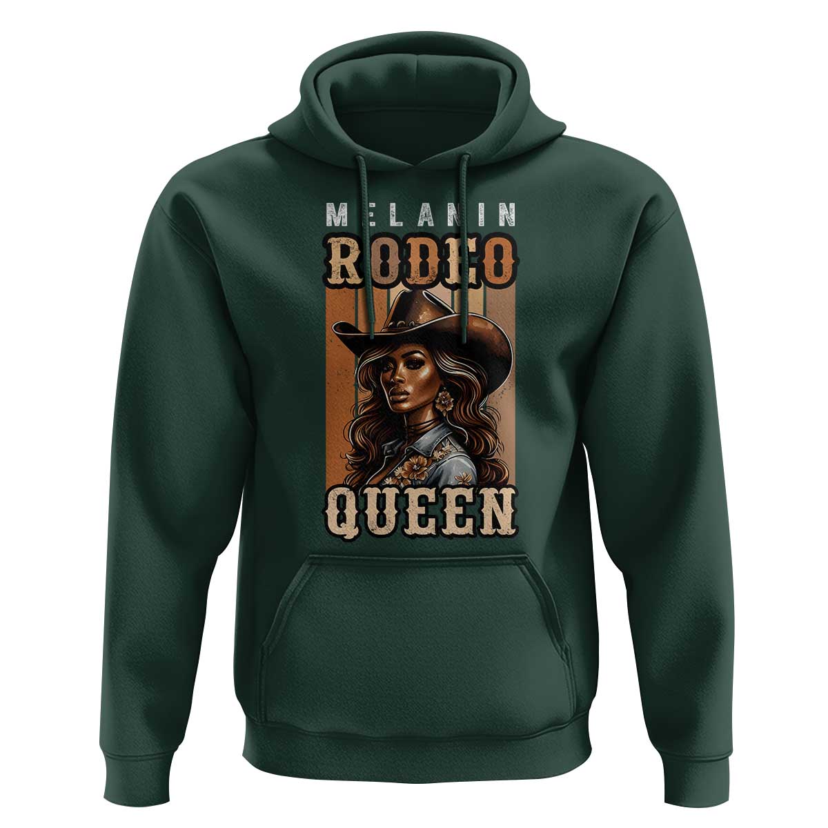 Melanin Rodeo Queen Hoodie African American Melanin Black Cowgirl