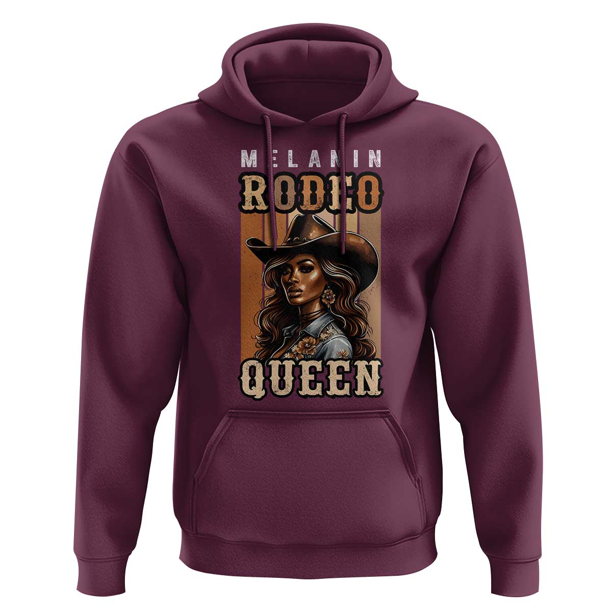 Melanin Rodeo Queen Hoodie African American Melanin Black Cowgirl