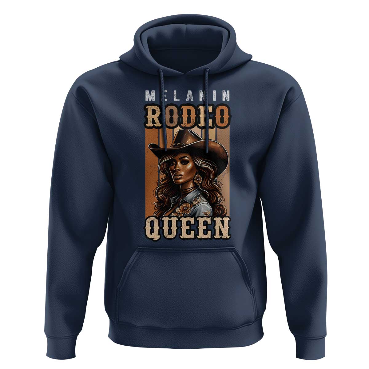 Melanin Rodeo Queen Hoodie African American Melanin Black Cowgirl