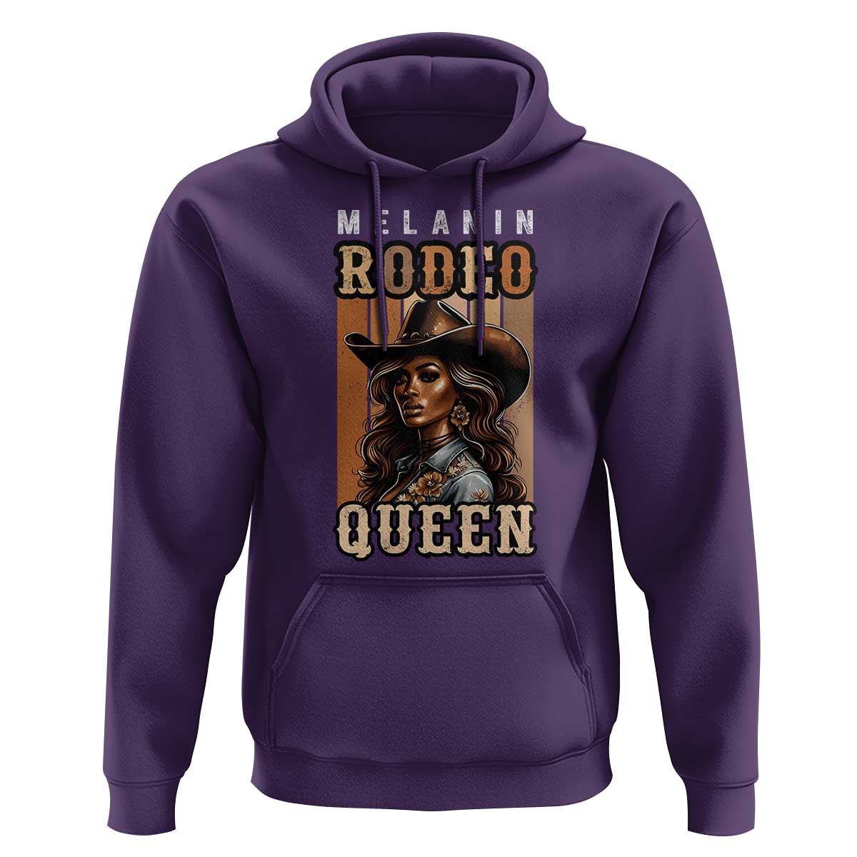 Melanin Rodeo Queen Hoodie African American Melanin Black Cowgirl