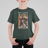 Melanin Rodeo Queen T Shirt For Kid African American Melanin Black Cowgirl