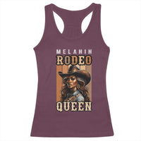 Melanin Rodeo Queen Racerback Tank Top African American Melanin Black Cowgirl
