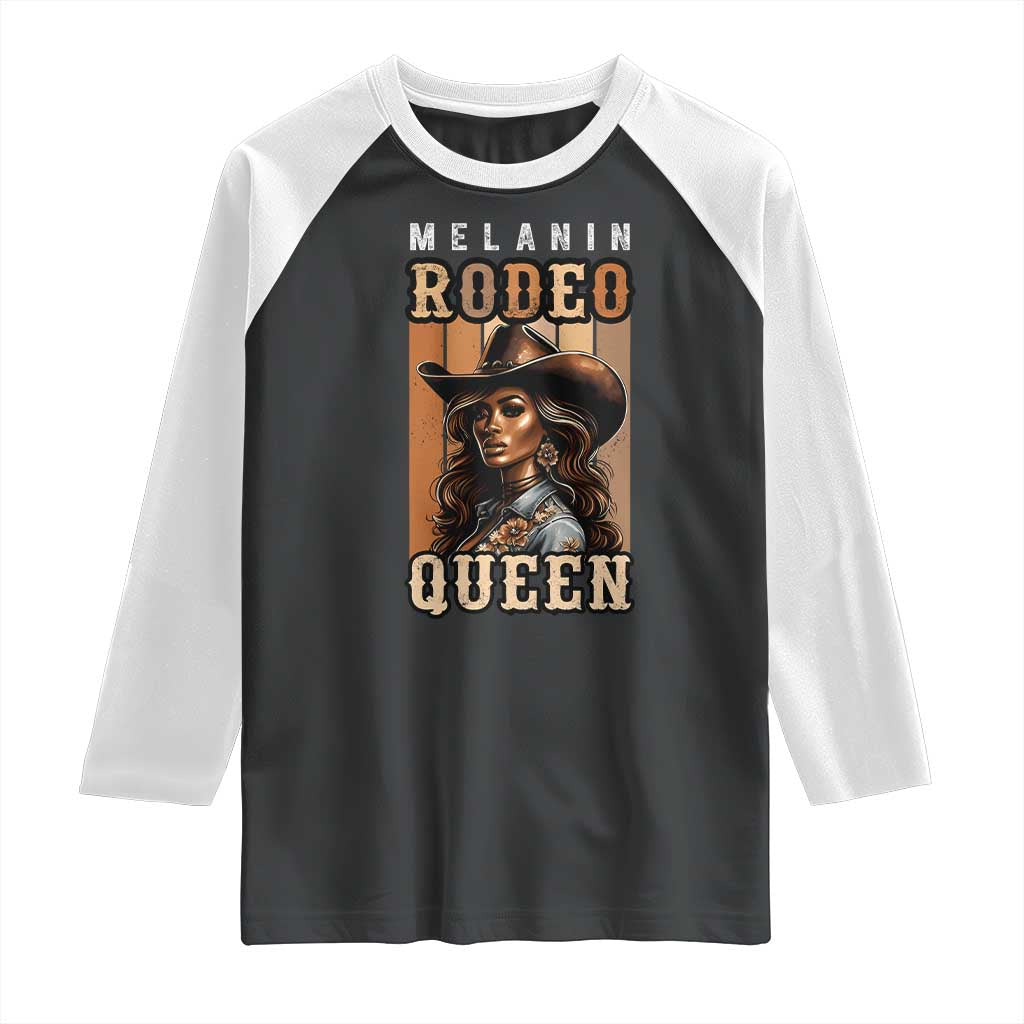Melanin Rodeo Queen Raglan Shirt African American Melanin Black Cowgirl