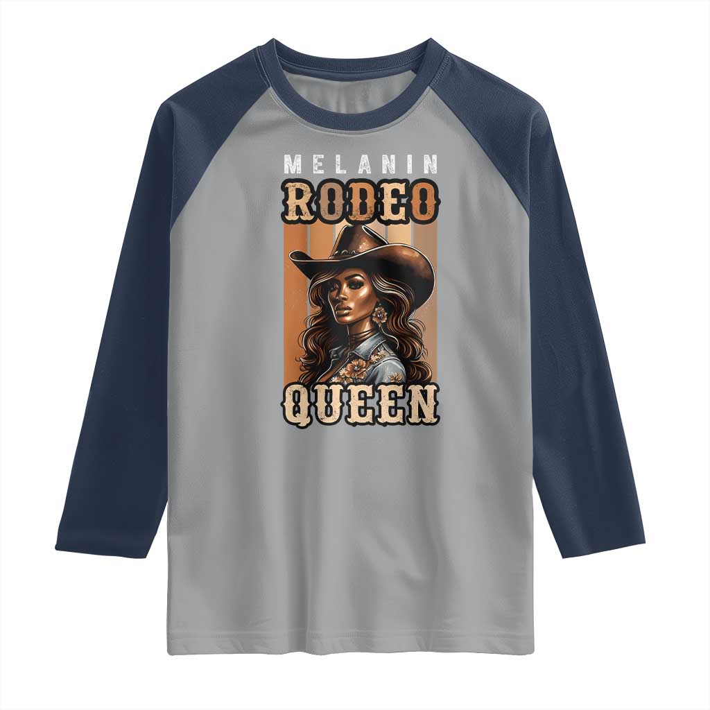 Melanin Rodeo Queen Raglan Shirt African American Melanin Black Cowgirl