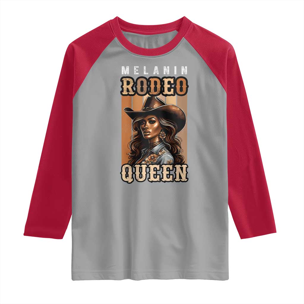 Melanin Rodeo Queen Raglan Shirt African American Melanin Black Cowgirl