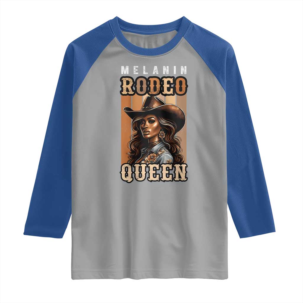 Melanin Rodeo Queen Raglan Shirt African American Melanin Black Cowgirl