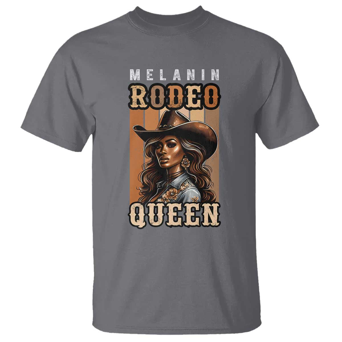 Melanin Rodeo Queen T Shirt African American Melanin Black Cowgirl