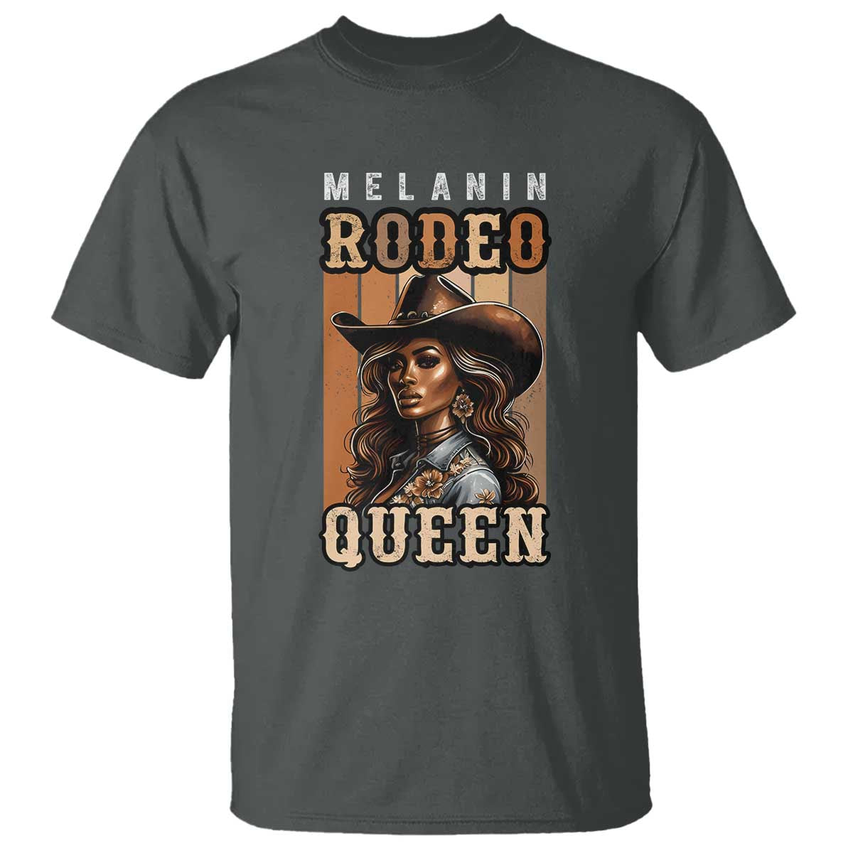 Melanin Rodeo Queen T Shirt African American Melanin Black Cowgirl