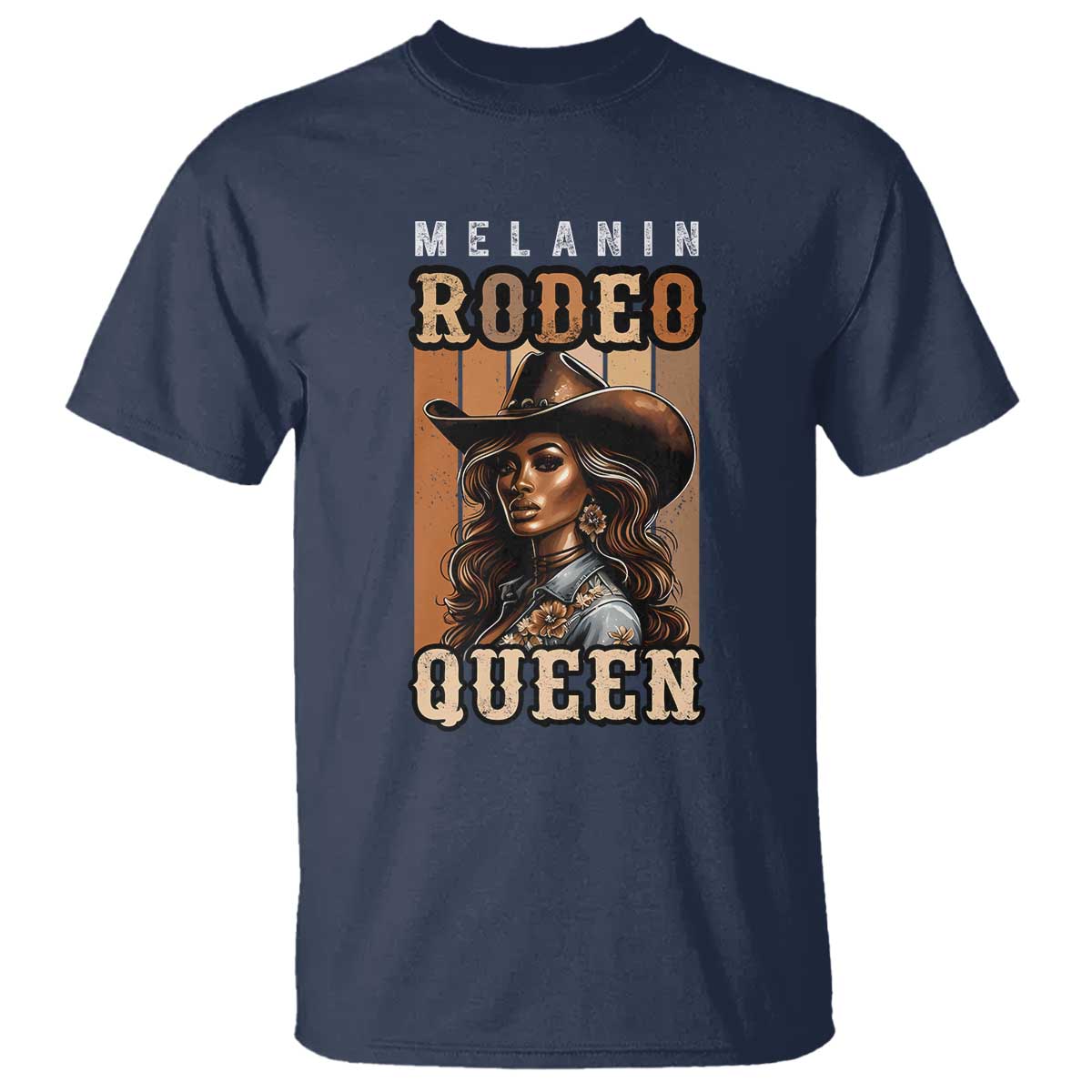 Melanin Rodeo Queen T Shirt African American Melanin Black Cowgirl