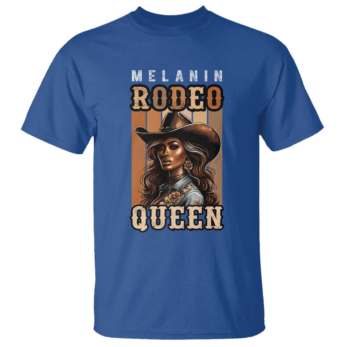 Melanin Rodeo Queen T Shirt African American Melanin Black Cowgirl
