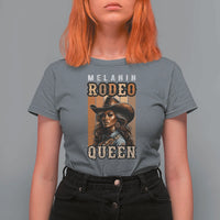 Melanin Rodeo Queen T Shirt For Women African American Melanin Black Cowgirl