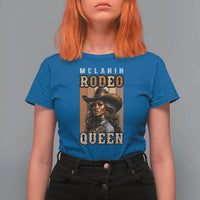 Melanin Rodeo Queen T Shirt For Women African American Melanin Black Cowgirl