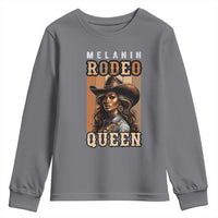 Melanin Rodeo Queen Youth Sweatshirt African American Melanin Black Cowgirl