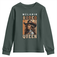 Melanin Rodeo Queen Youth Sweatshirt African American Melanin Black Cowgirl