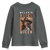 Melanin Rodeo Queen Youth Sweatshirt African American Melanin Black Cowgirl
