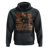 Melanin Rodeo Queen Hoodie Black Cowgirl Vintage American Flag