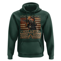 Melanin Rodeo Queen Hoodie Black Cowgirl Vintage American Flag
