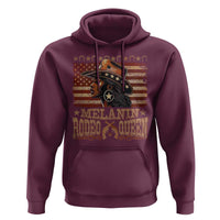 Melanin Rodeo Queen Hoodie Black Cowgirl Vintage American Flag