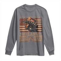 Melanin Rodeo Queen Long Sleeve Shirt Black Cowgirl Vintage American Flag