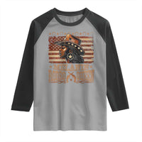 Melanin Rodeo Queen Raglan Shirt Black Cowgirl Vintage American Flag