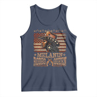 Melanin Rodeo Queen Tank Top Black Cowgirl Vintage American Flag