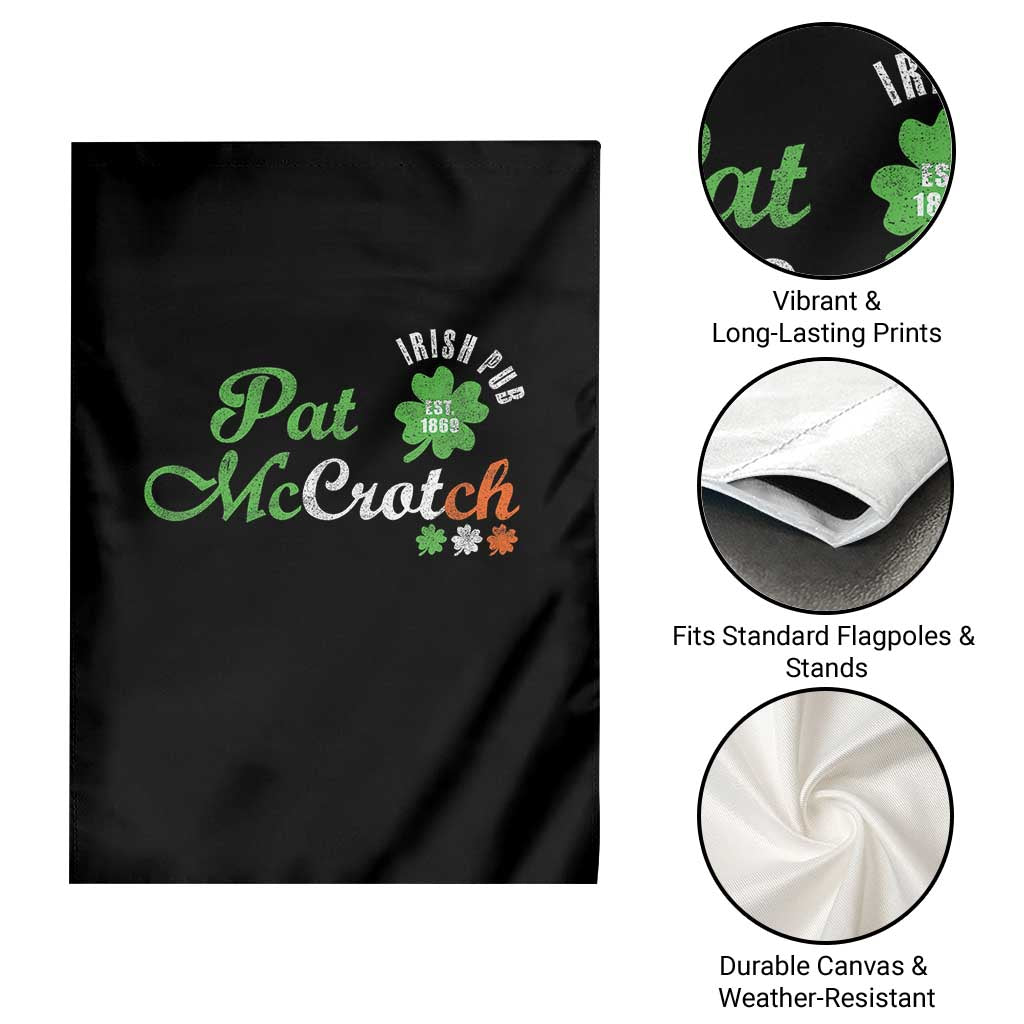 Pat McCrotch Irish Pub Garden Flag St Patricks Day Drinking Humor