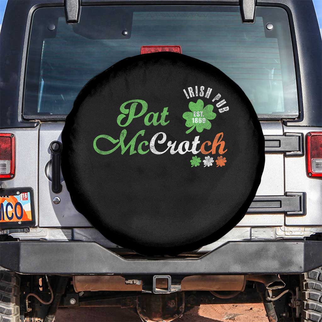 Pat McCrotch Irish Pub Spare Tire Cover St Patricks Day Drinking Humor