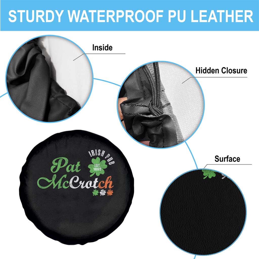 Pat McCrotch Irish Pub Spare Tire Cover St Patricks Day Drinking Humor