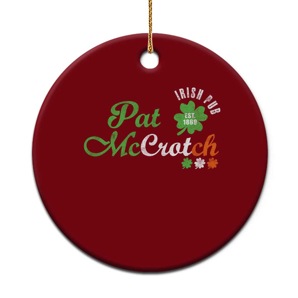 Pat McCrotch Irish Pub Ceramic Ornament St Patricks Day Drinking Humor