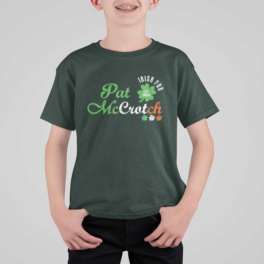 Pat McCrotch Irish Pub T Shirt For Kid St Patricks Day Drinking Humor
