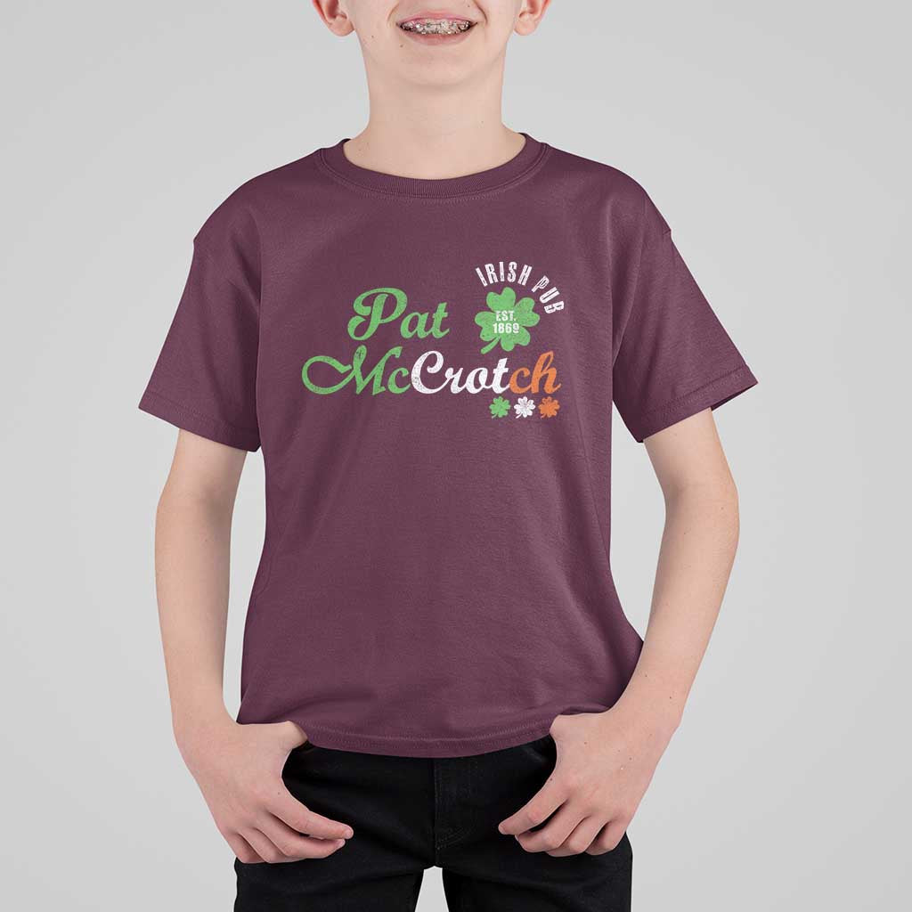 Pat McCrotch Irish Pub T Shirt For Kid St Patricks Day Drinking Humor