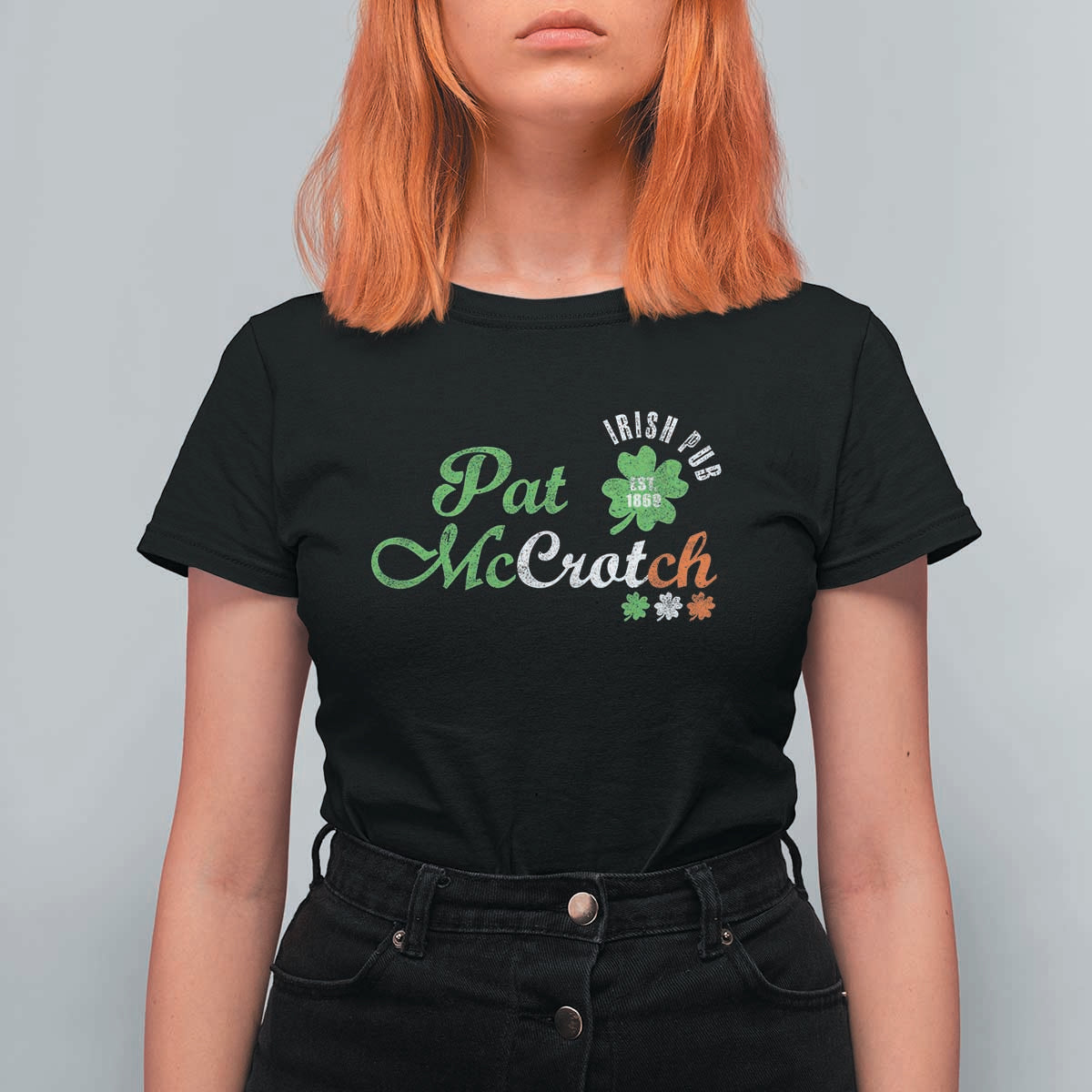 Pat McCrotch Irish Pub T Shirt For Women St Patricks Day Drinking Humor