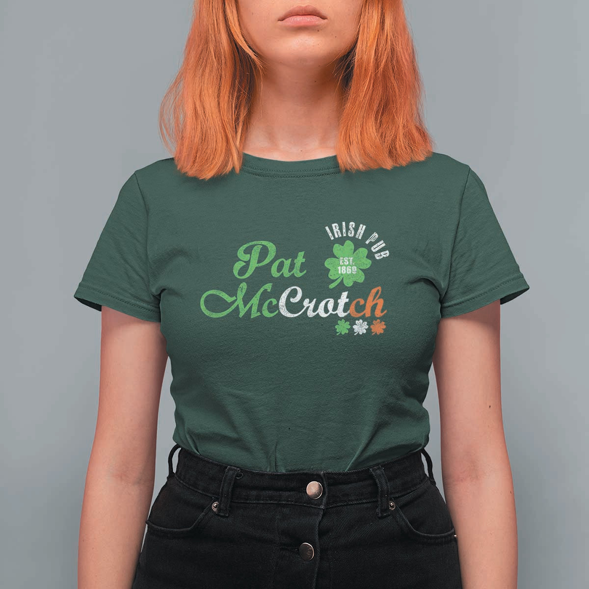 Pat McCrotch Irish Pub T Shirt For Women St Patricks Day Drinking Humor
