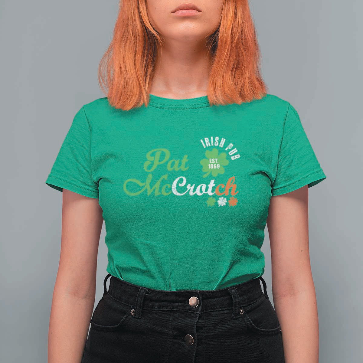 Pat McCrotch Irish Pub T Shirt For Women St Patricks Day Drinking Humor