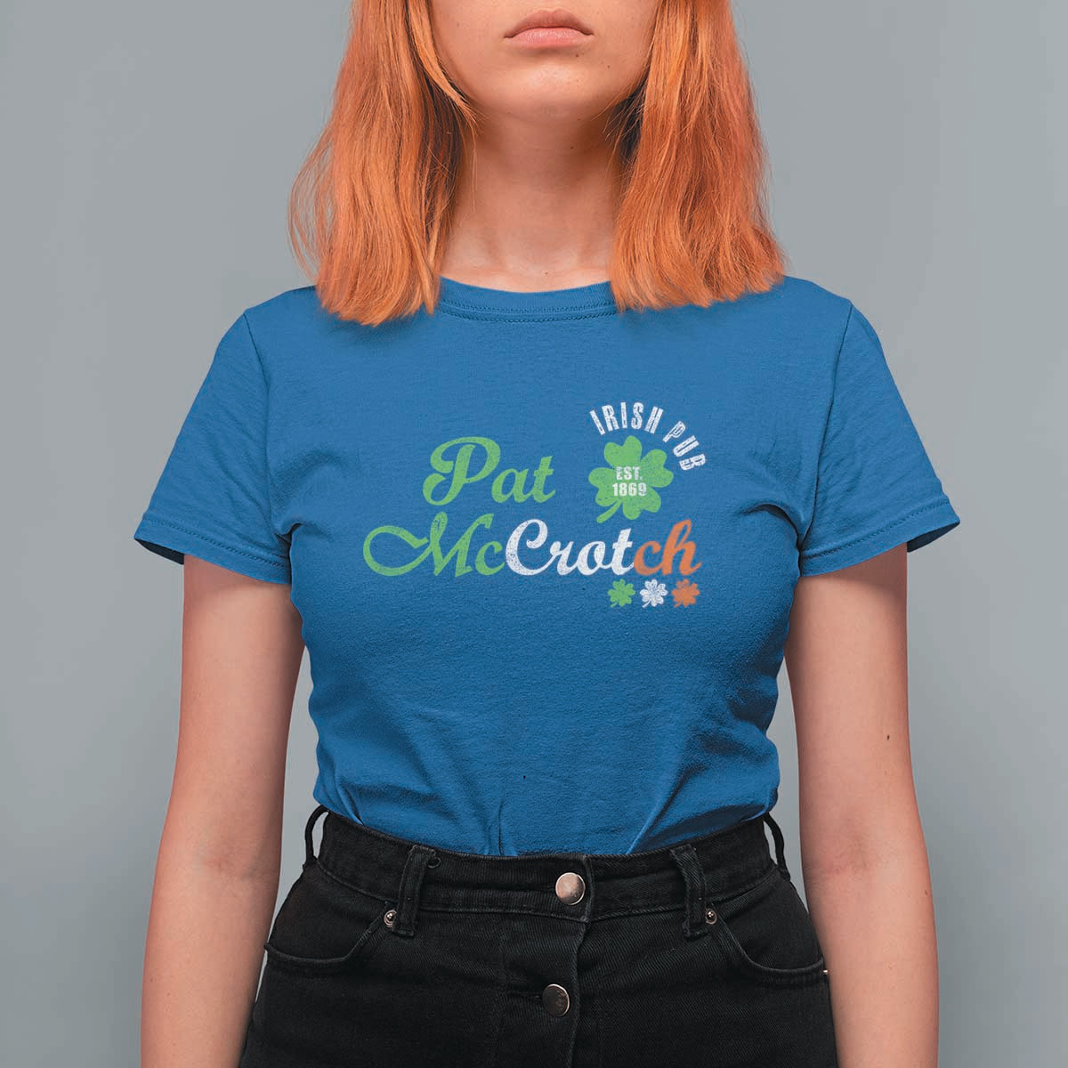 Pat McCrotch Irish Pub T Shirt For Women St Patricks Day Drinking Humor
