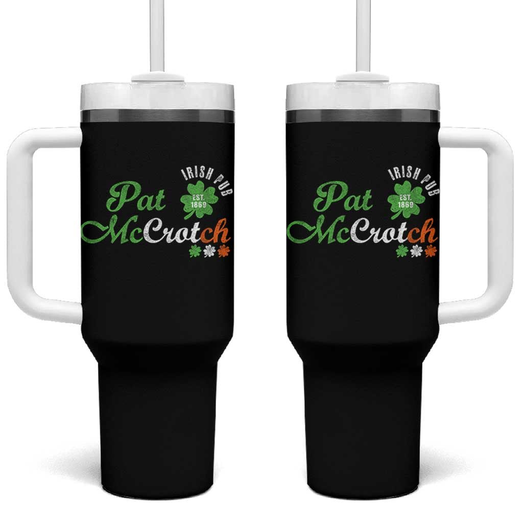 Pat McCrotch Irish Pub Tumbler With Handle St Patricks Day Drinking Humor