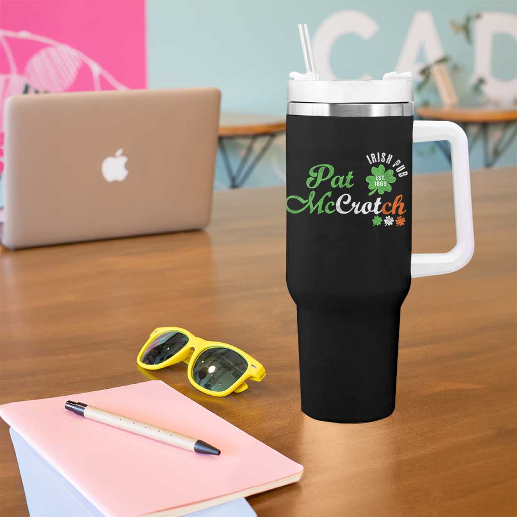 Pat McCrotch Irish Pub Tumbler With Handle St Patricks Day Drinking Humor
