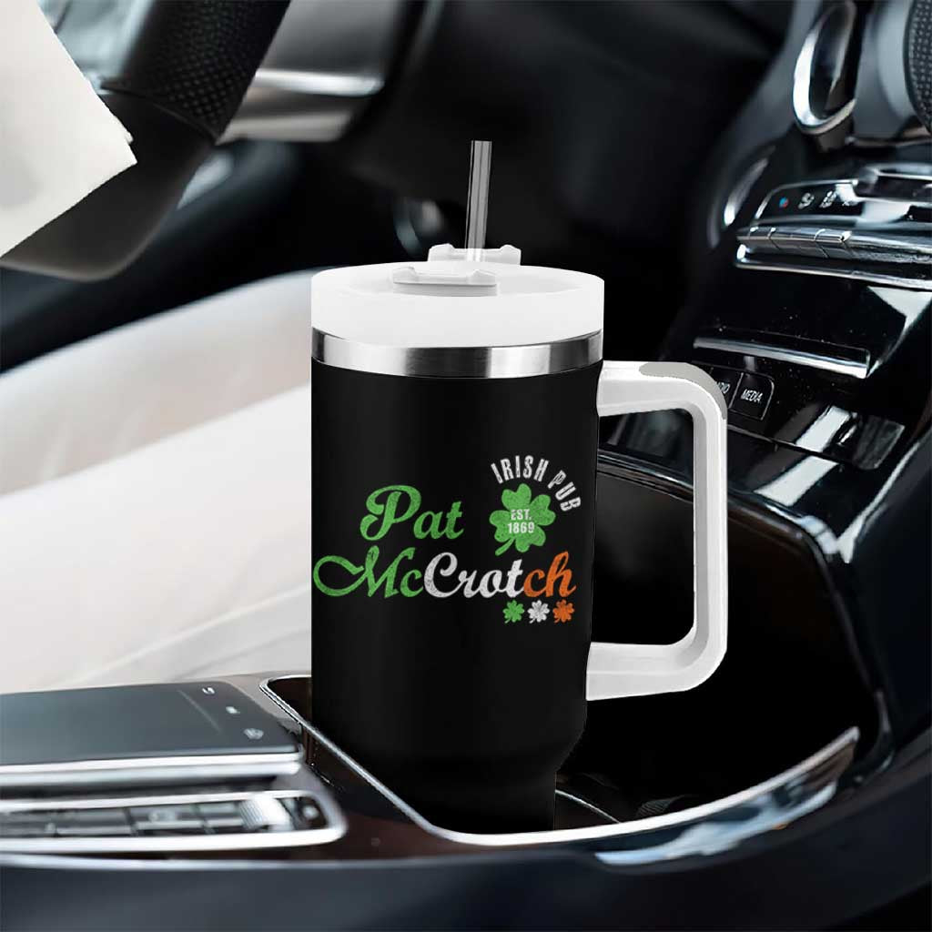 Pat McCrotch Irish Pub Tumbler With Handle St Patricks Day Drinking Humor