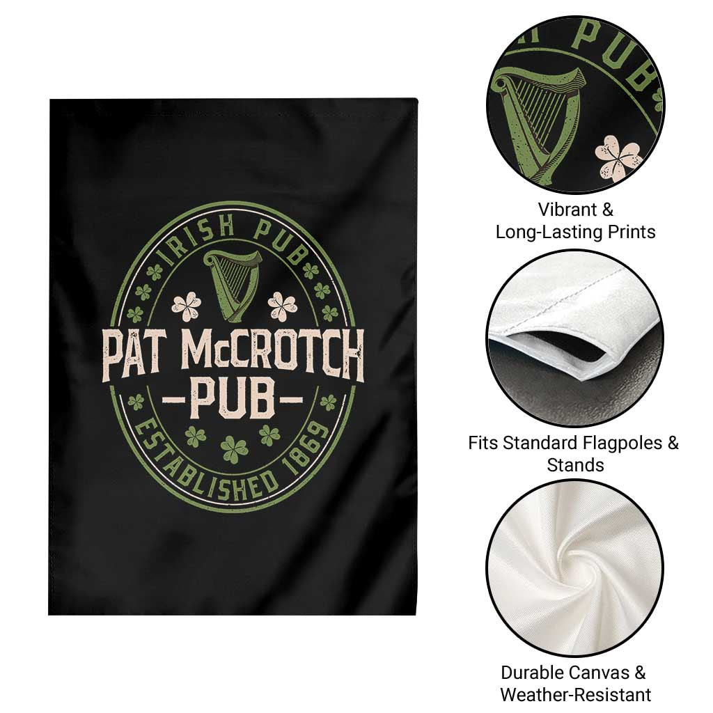 Pat McCrotch Irish Pub Garden Flag St Patricks Day Dirty Adult Drinking