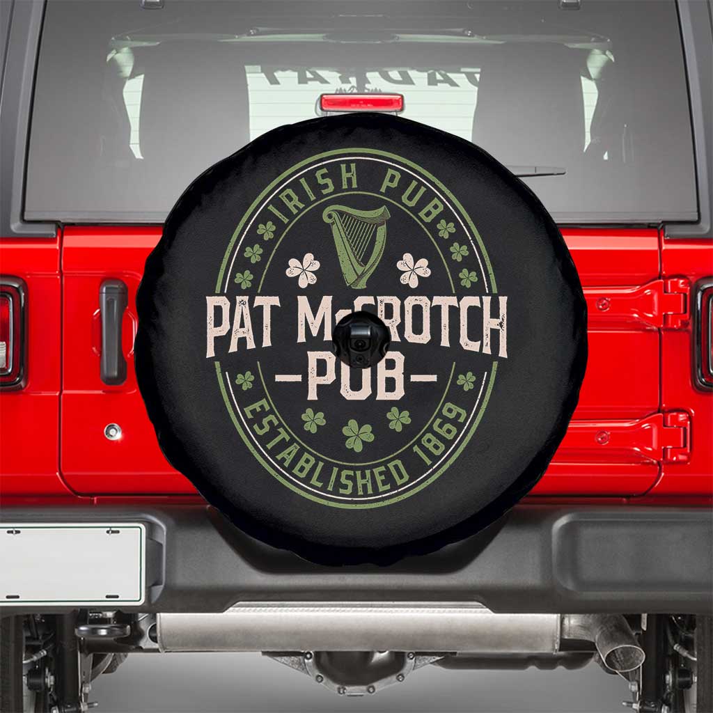 Pat McCrotch Irish Pub Spare Tire Cover St Patricks Day Dirty Adult Drinking