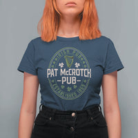 Pat McCrotch Irish Pub T Shirt For Women St Patricks Day Dirty Adult Drinking