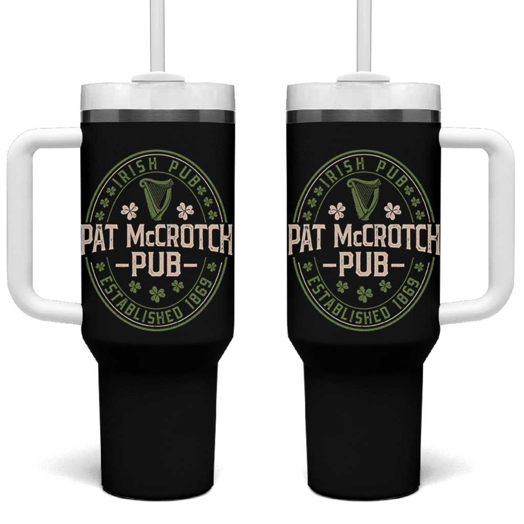 Pat McCrotch Irish Pub Tumbler With Handle St Patricks Day Dirty Adult Drinking