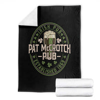 Funny Pat McCrotch Irish Pub Throw Blanket St Patricks Day Adult Humor Party Drinking