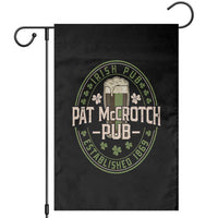 Funny Pat McCrotch Irish Pub Garden Flag St Patricks Day Adult Humor Party Drinking