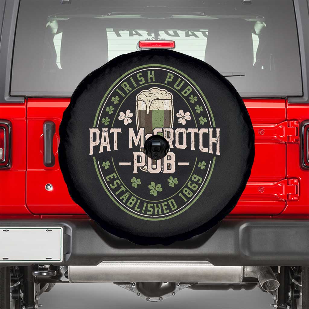 Funny Pat McCrotch Irish Pub Spare Tire Cover St Patricks Day Adult Humor Party Drinking