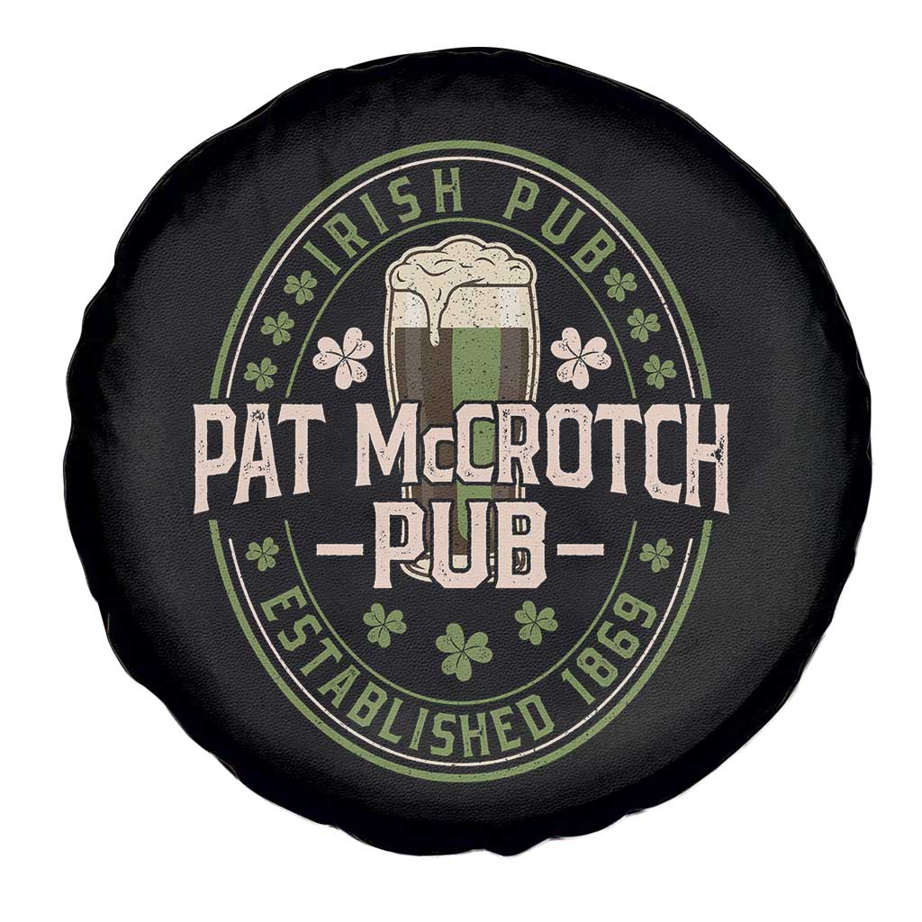Funny Pat McCrotch Irish Pub Spare Tire Cover St Patricks Day Adult Humor Party Drinking