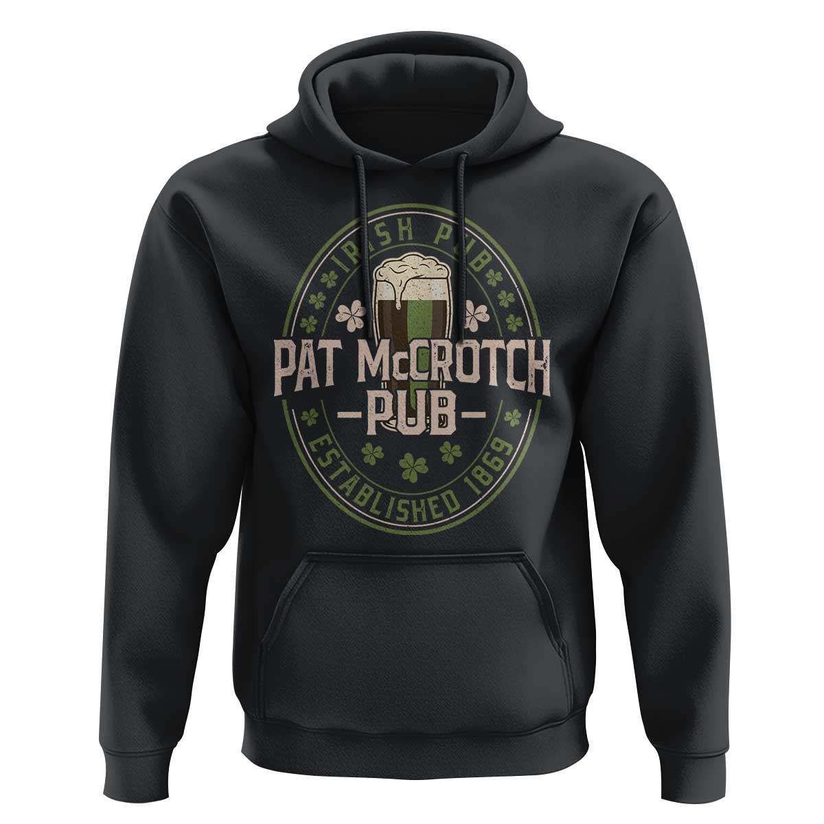 Funny Pat McCrotch Irish Pub Hoodie St Patricks Day Adult Humor Party Drinking